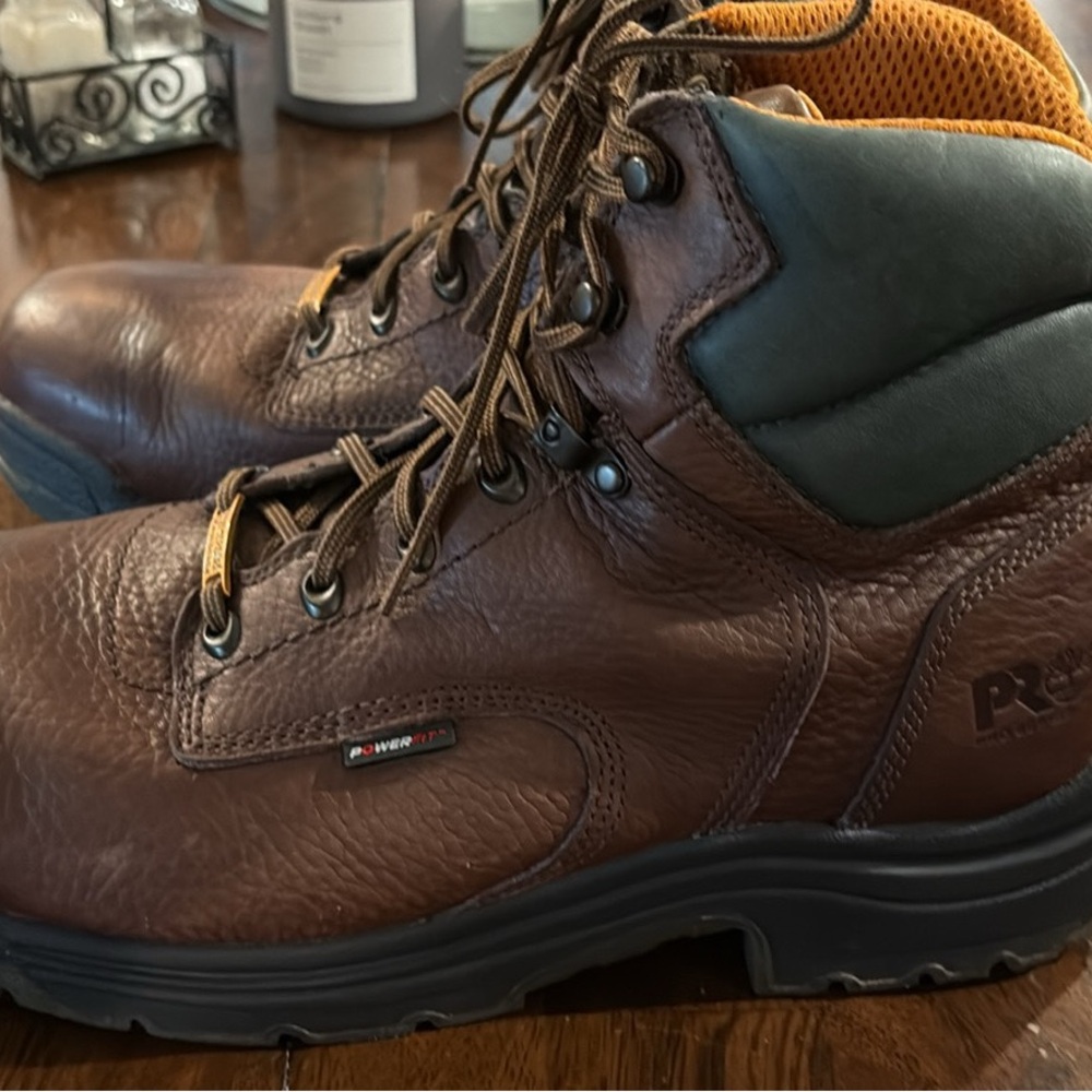 Timberland Pro 6 Men's Leather Lace-Up Work Boots Alloy Toe Water Resistant - Picture 5 of 9
